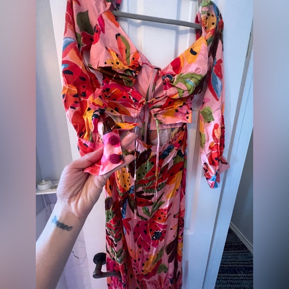 NWT Farm Rio Banana flower blush maxi size small - Picture 8 of 9